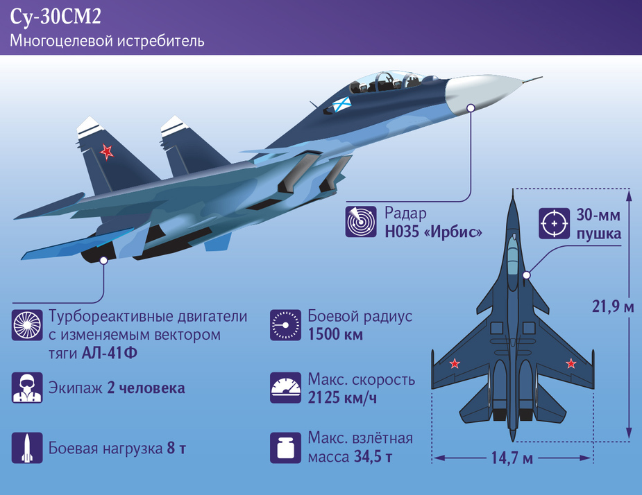 Инфографика Су-30СМ2 iz.ru