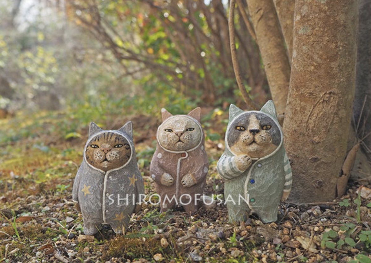 Любители и почитатели котиков, посвящаю этот пост вам :) Широ Мофусан (@shiro_mofusan) — японский художник, который создает милых и очаровательных кошек из дерева, уделяя особое внимание их мимике.-5-3