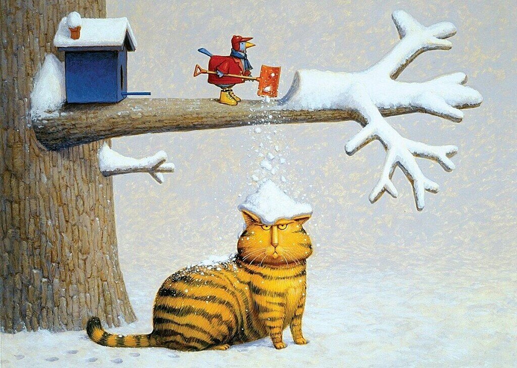 Кот с лопатой картинки