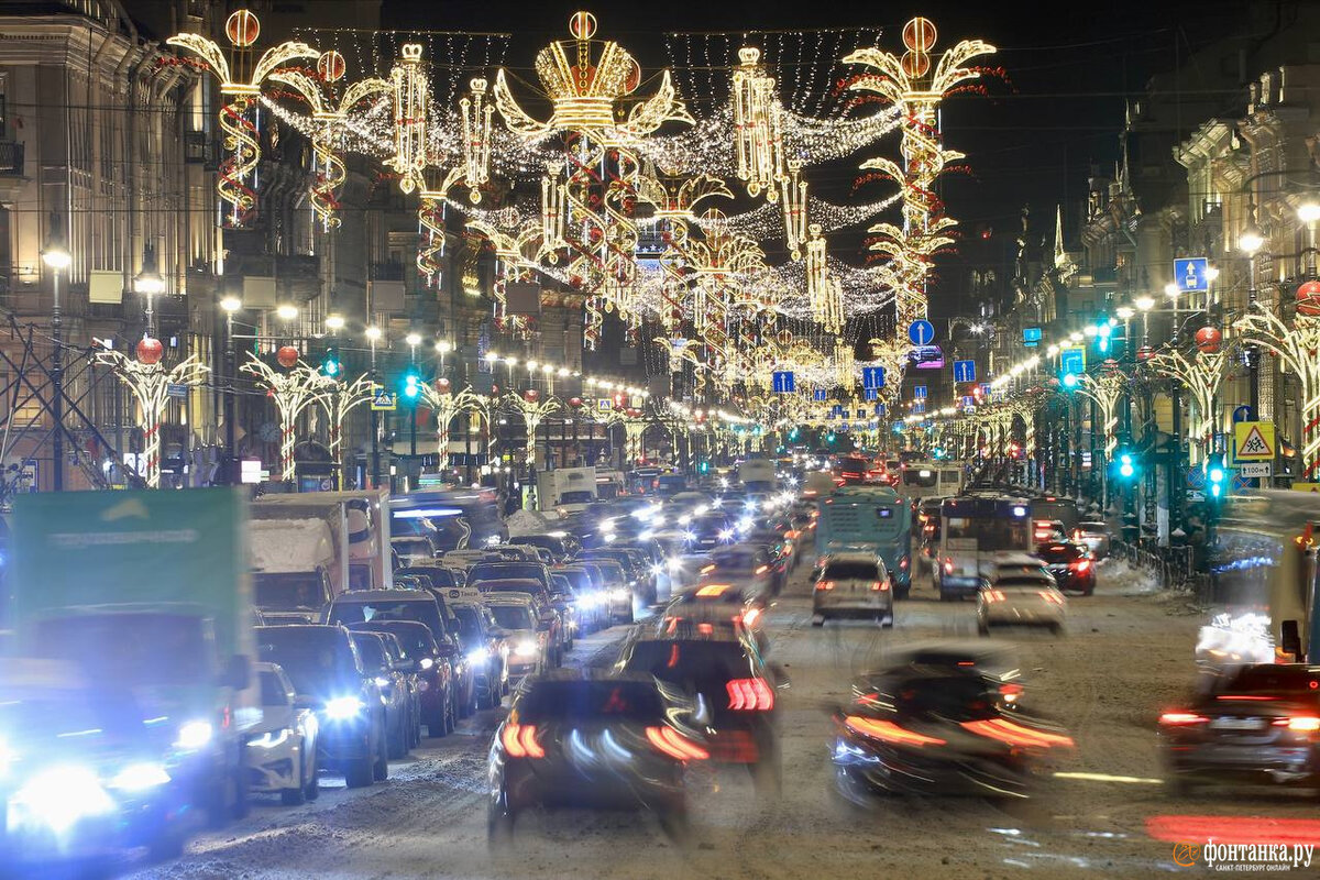 невский проспект в санкт петербурге зимой