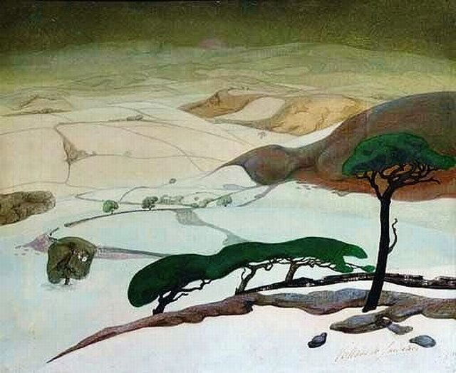 Валериус де Саделер (Valerius de Saedeleer).Снег в Уэльсе