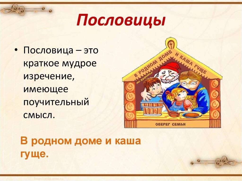 Пословицы презентация 2 класс