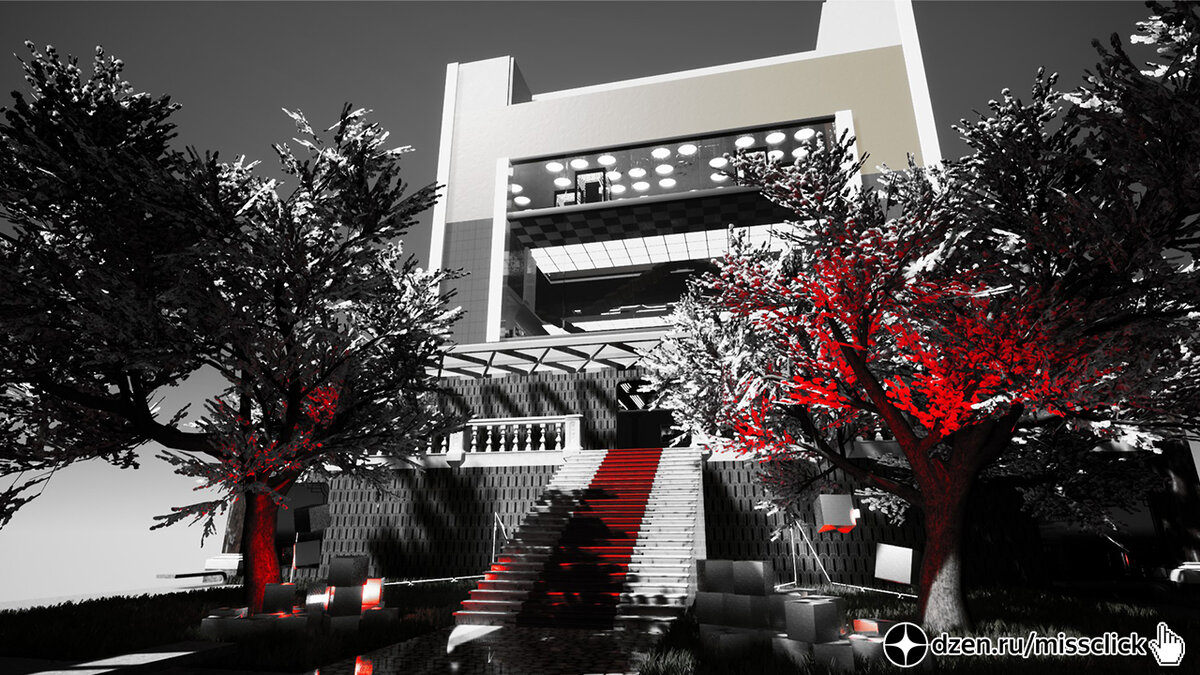 Это не фотофильтр. Это галерея игрока, которую он построил и оформил в таком стиле. 