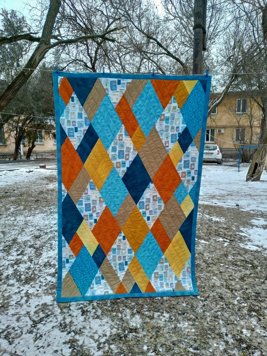 Работа Анна Талановой. Лоскутное покрывало