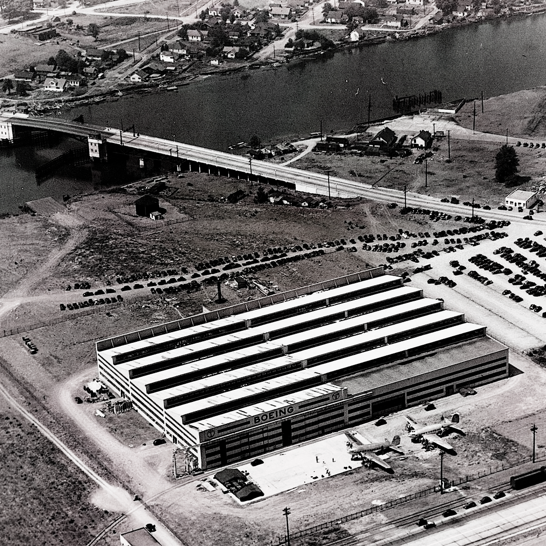 Завод Boeing с высоты до 1942 года