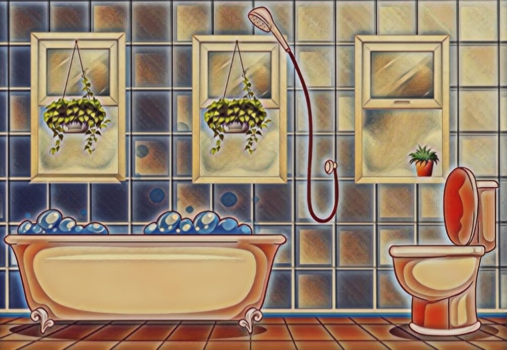 Из чего сделать потолок в ванной ??? Источник фото тут - https://ru.freepik.com/free-vector/bathroom-with-bathtub-and-toilet_4883917.htm