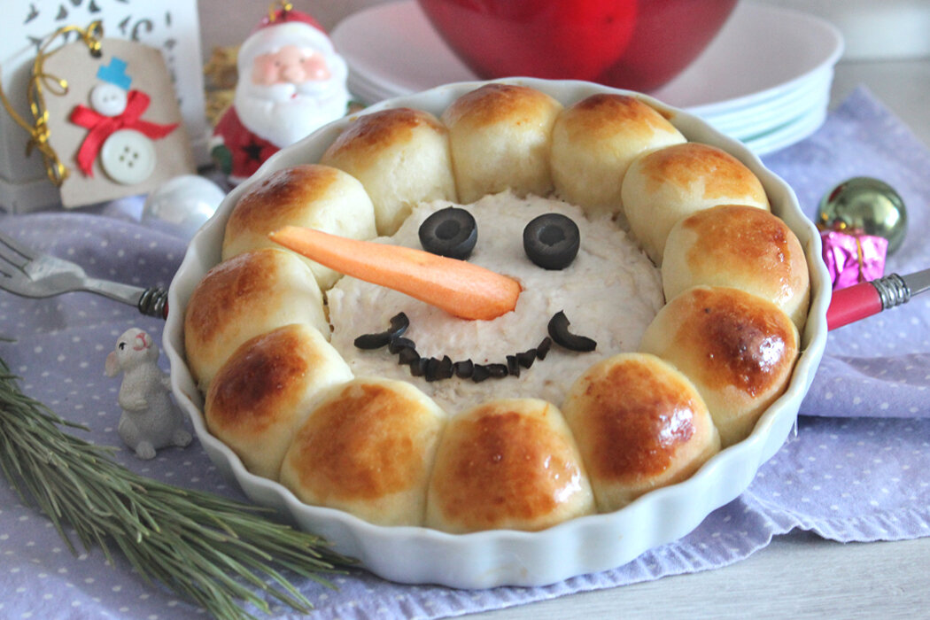    Закуска «веселый снеговик»