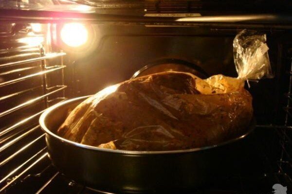    Сочный цыпленок табака в рукаве