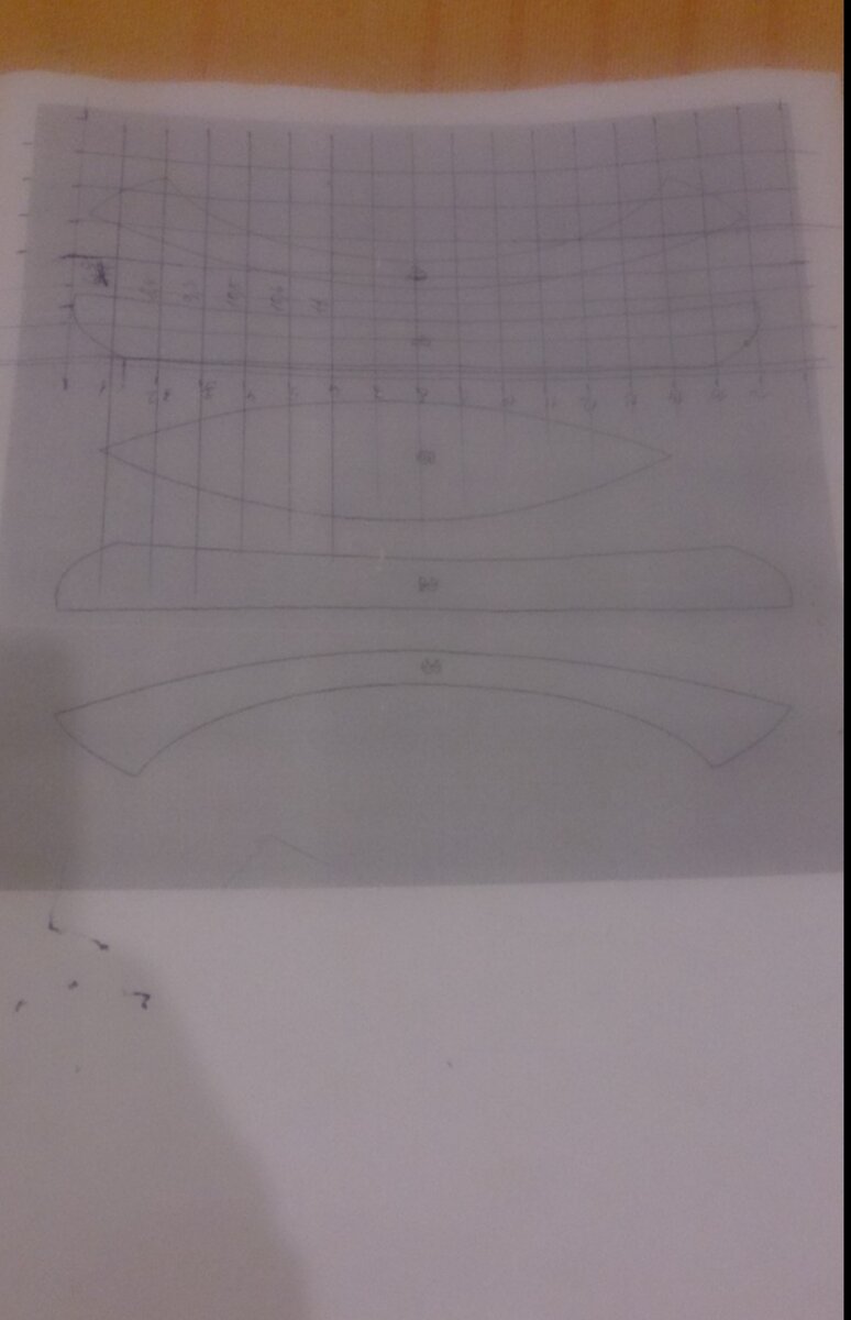 Чертёж будущего каноэ 