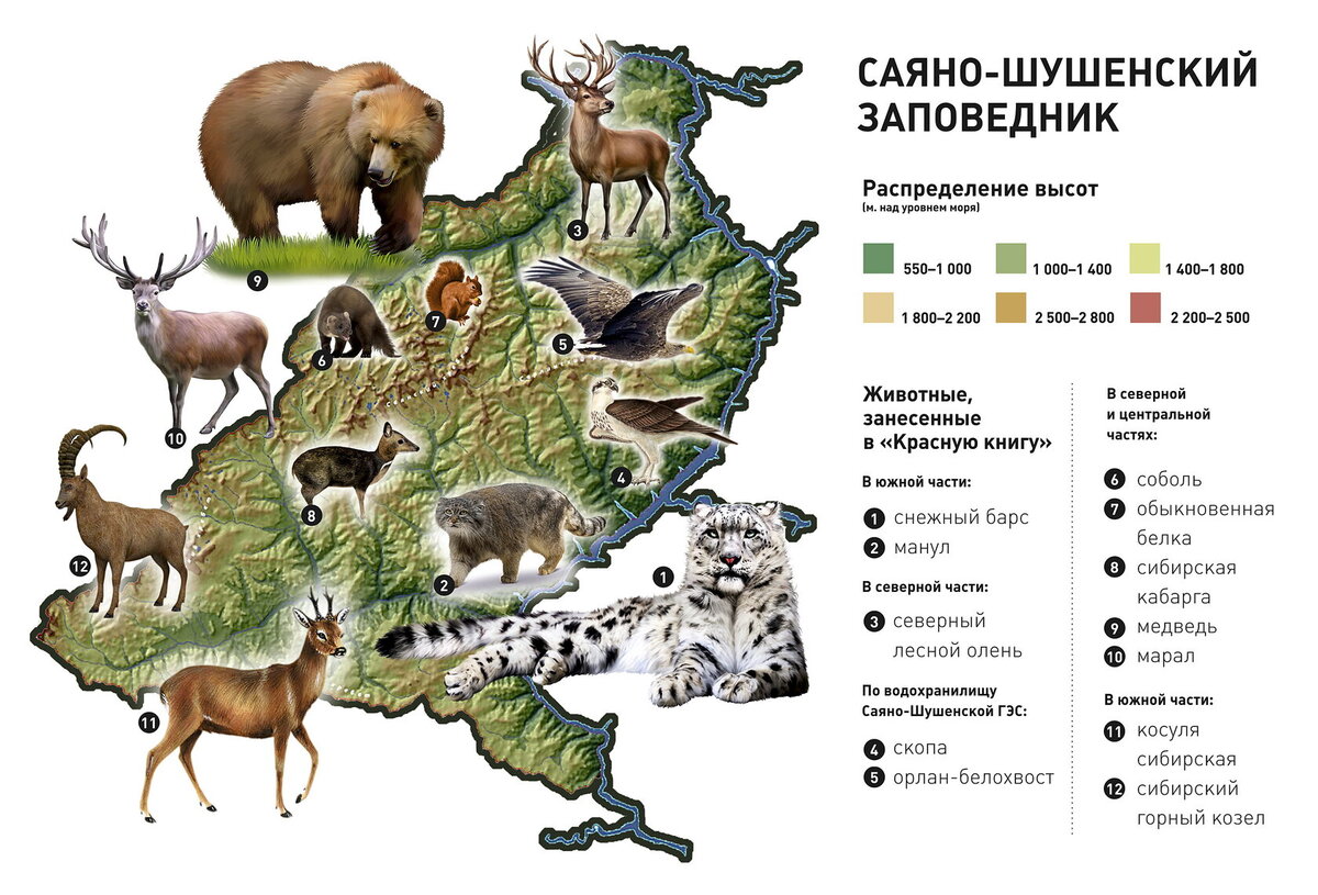 Саяно-Шушенский заповедник расположение