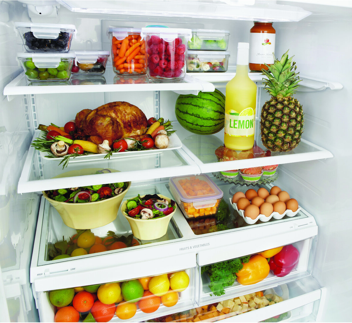 Фото с сайта: https://frigidairefridge.blogspot.com/2020/01/refrigerator-filled-with-food.html