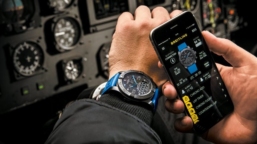 Пример использования наручных часов Breitling 