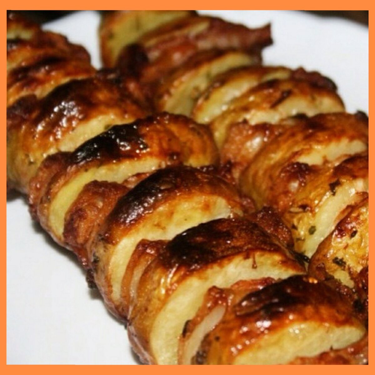 Картошка с салом на костре