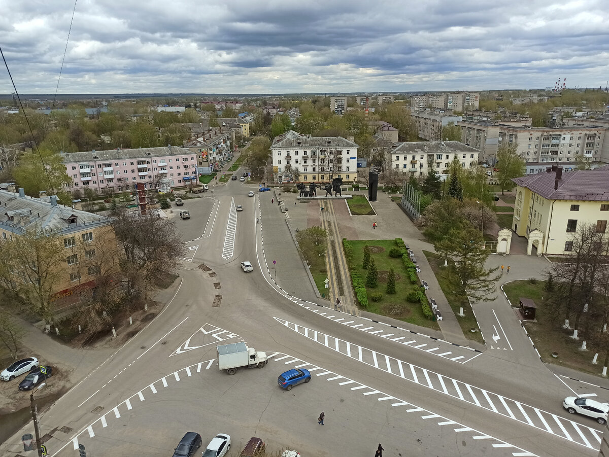 Площадь Победы в городе Бор Нижегородской области