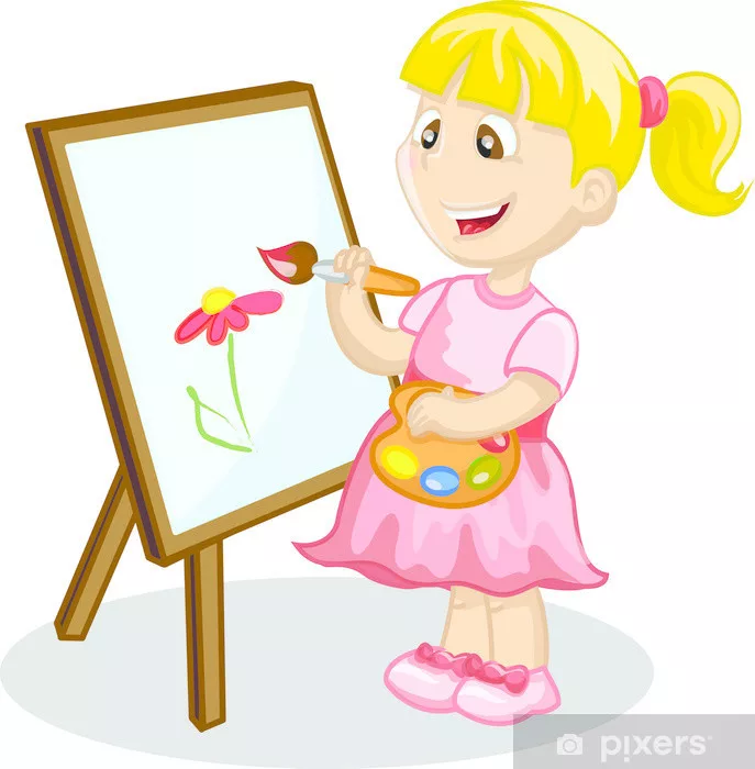 She is draw a picture