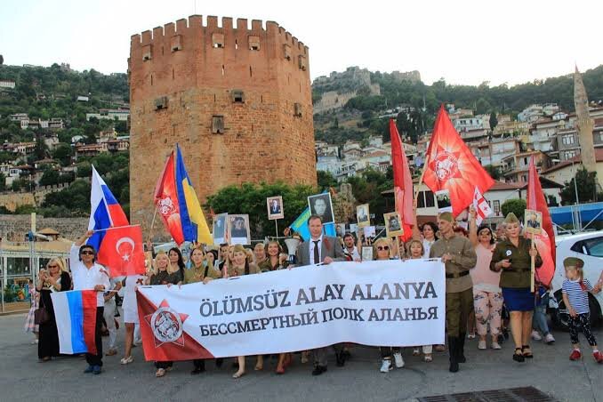 Акция Бессмертный Полк в Алании