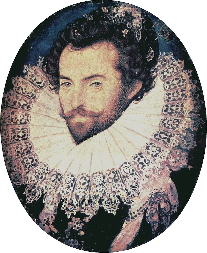 Сэр Уолтер Рэли. Миниатюра (акварель) Николаса Хиллиарда, около 1585 г. Национальная портретная галерея, Лондон (Фото: Википедия)