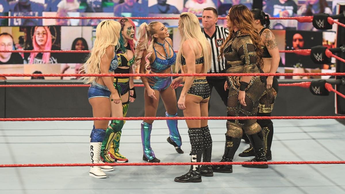 Mandy Rose & Dana Brooke & Asuka vs. Nia Jax & Shayna Beszler & Charlotte Flair 