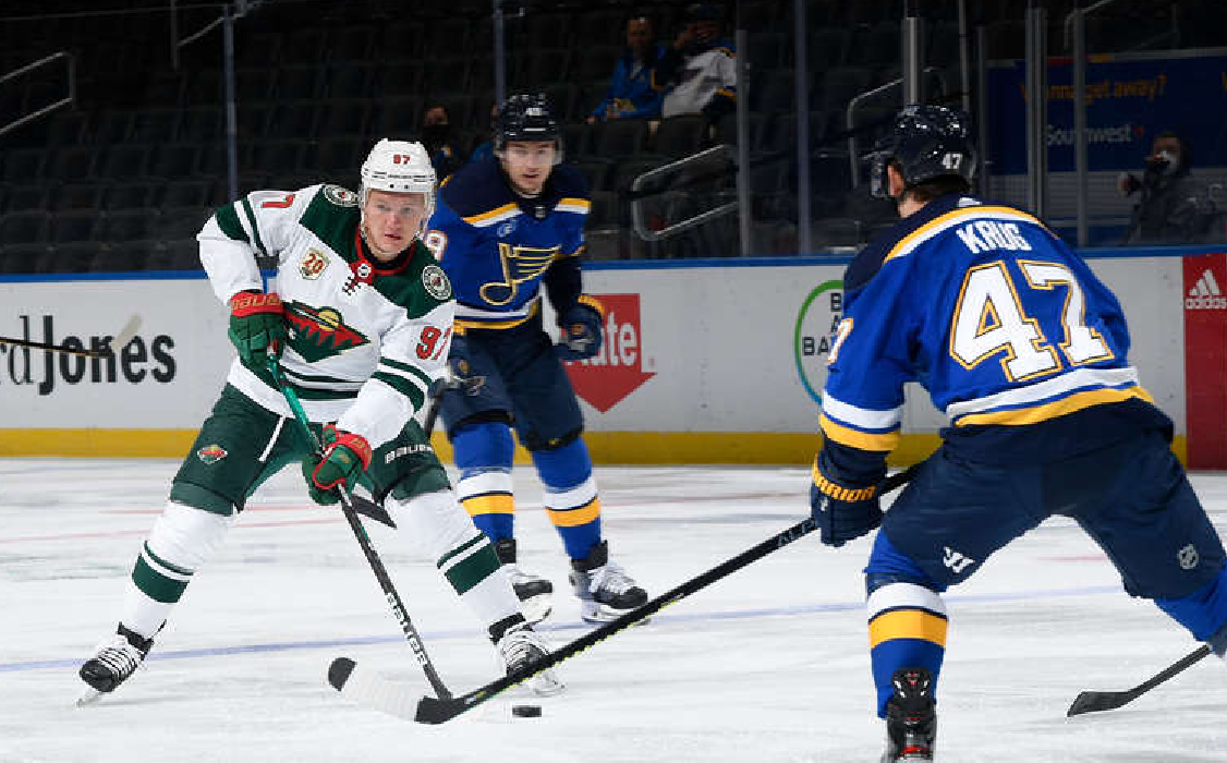 Кирилл Капризов прервал результативную серию в матче с "блюзменами". Фото: НХЛ