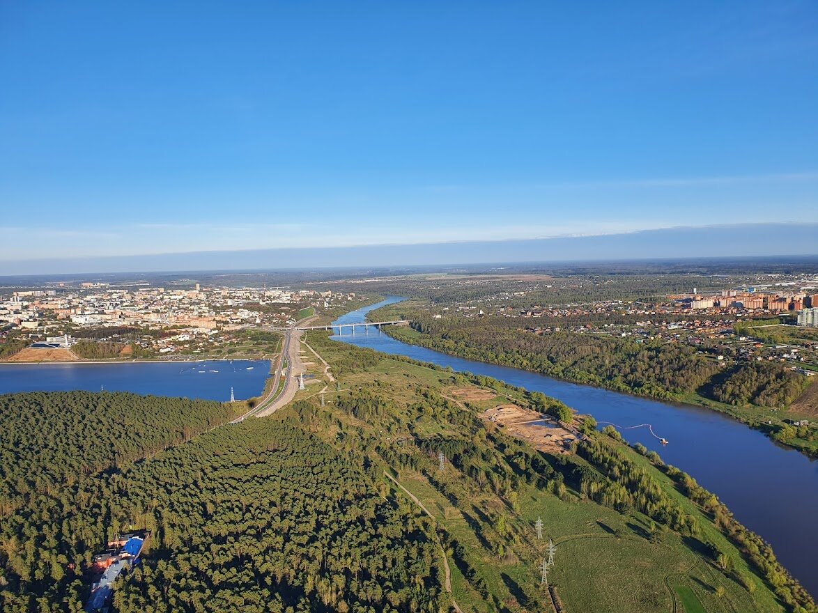 Вид на город с высоты птичьего полета