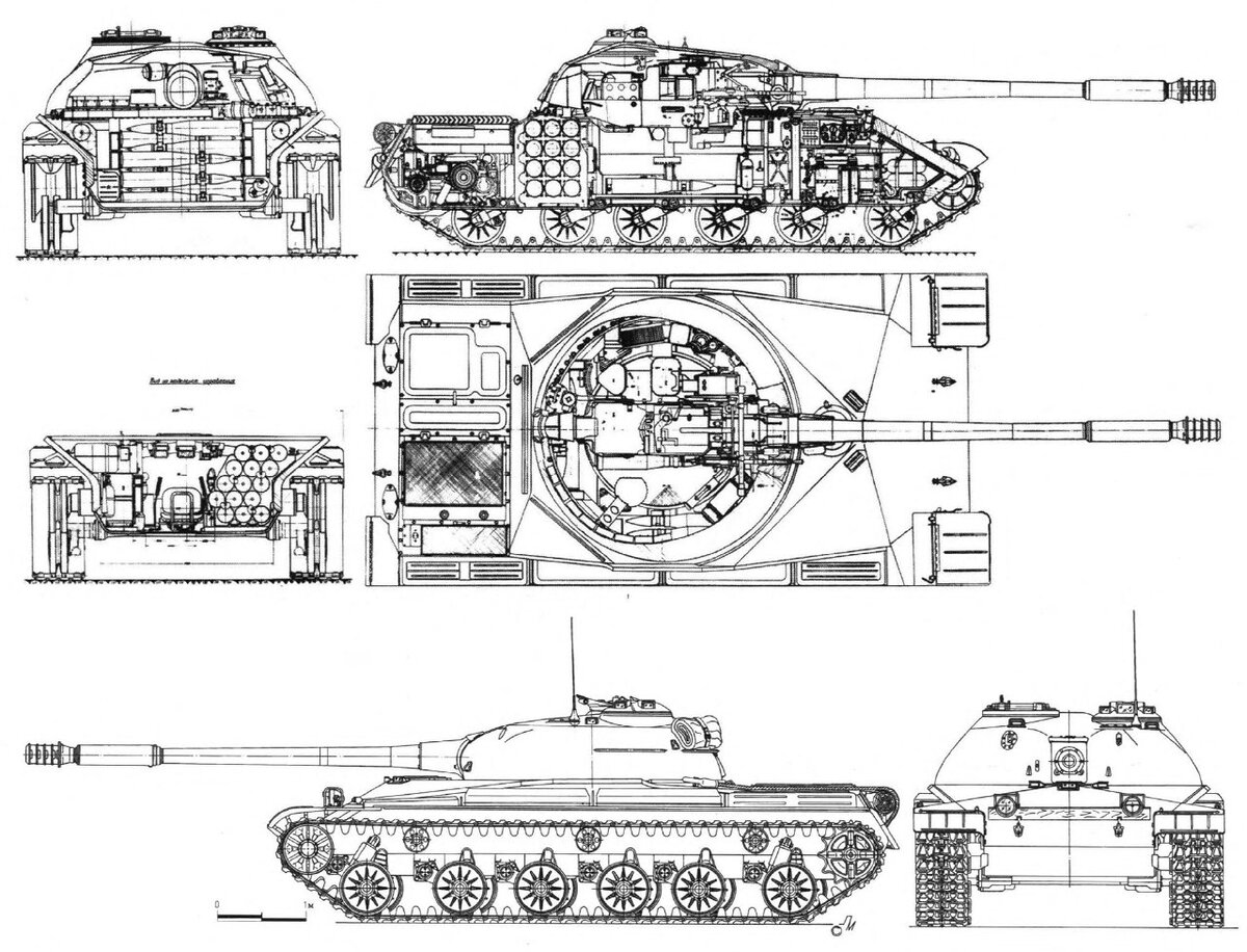 Чертеж т72 в разрезе