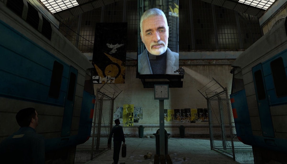 Кадр из игры Half-life2 .Жутко? Мне тоже. Походу, видеозвонки сегодня выглядят примерно так.