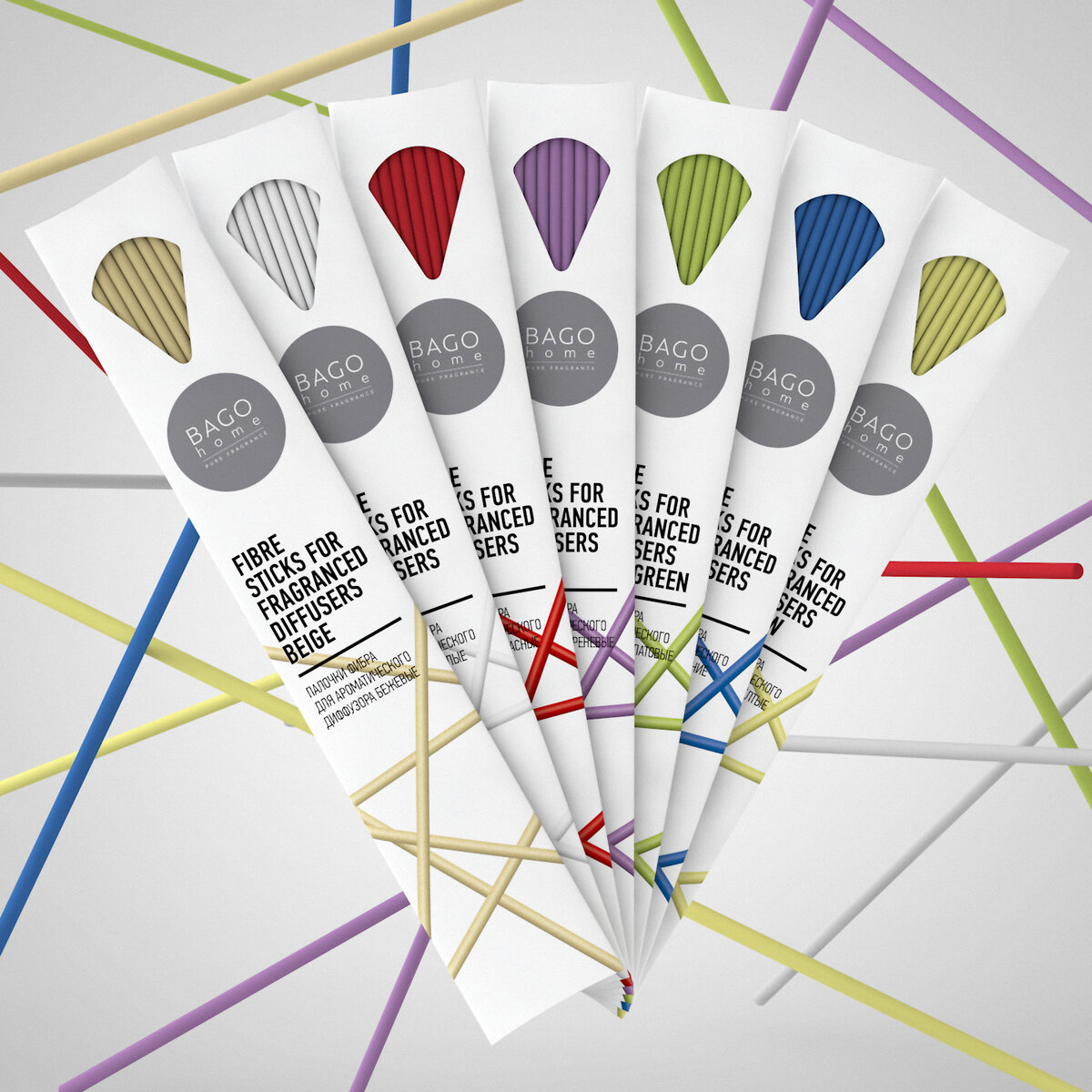 Палочки фибра для ароматического диффузора от BAGO home, 23 см