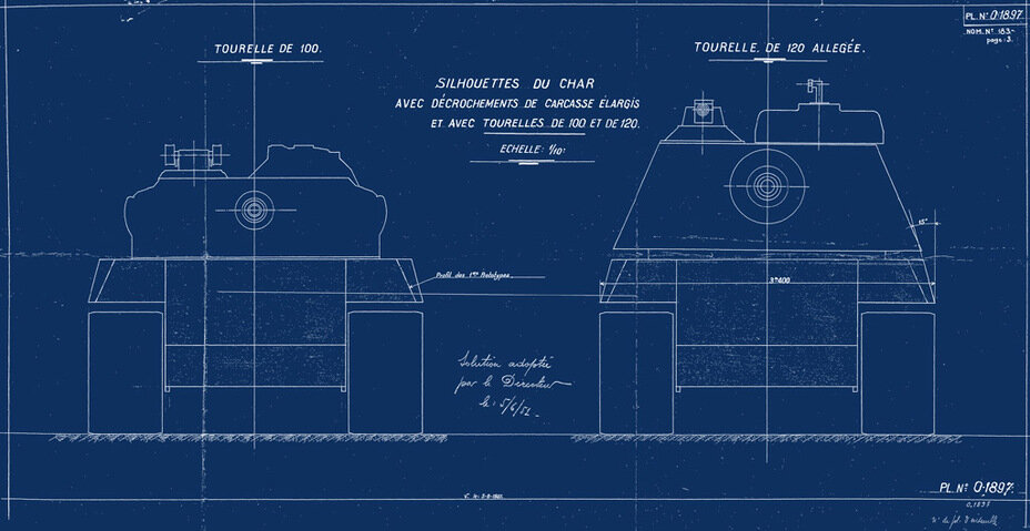 Установка «облегчённой» башни на шасси AMX 50, июнь 1951 года
