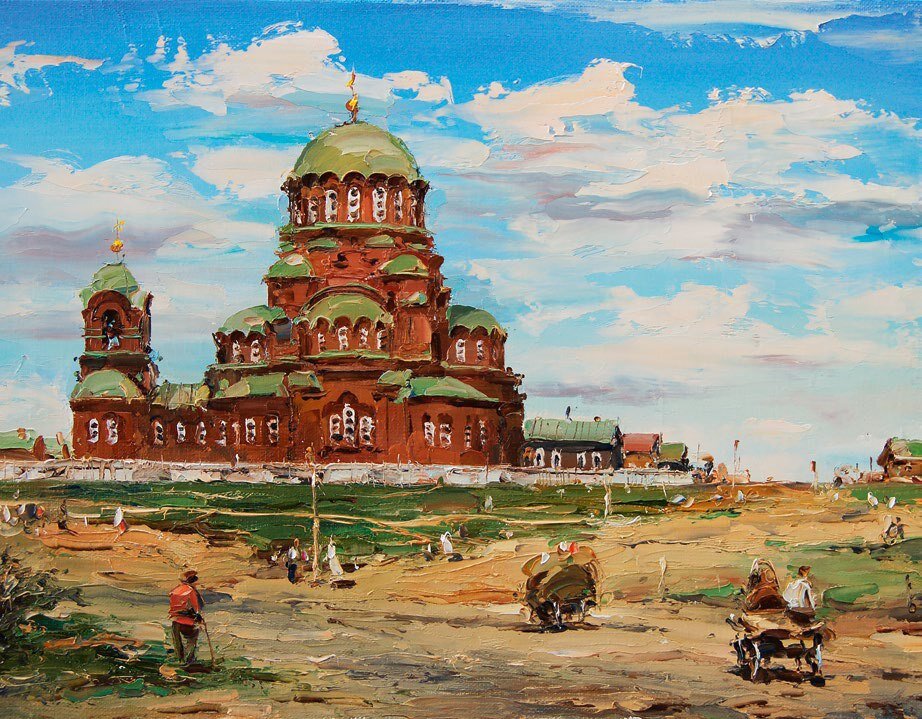 «Храм Александра Невского, 1910-е годы». Художник Михаил Казаковцев