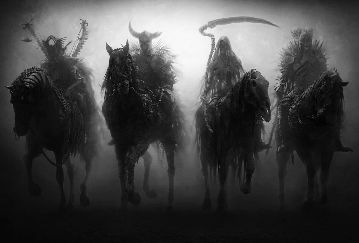 Картинка из открытых источников. Четыре всадника Апокалипсиса.