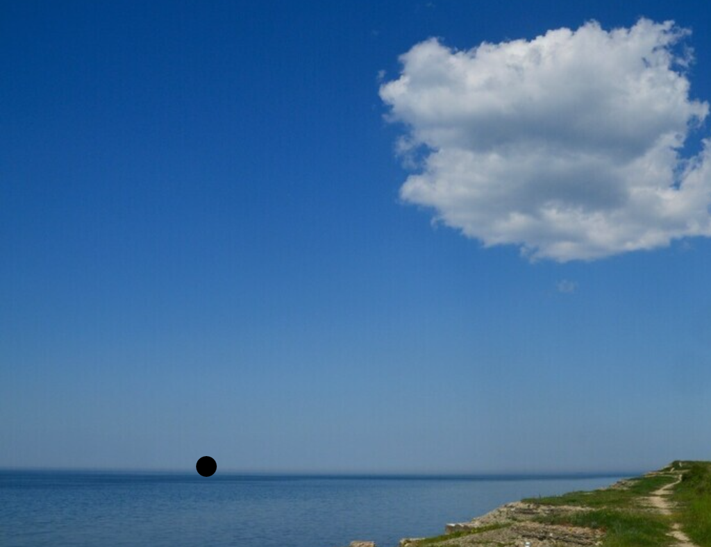 What's that black dot on THE horizon?