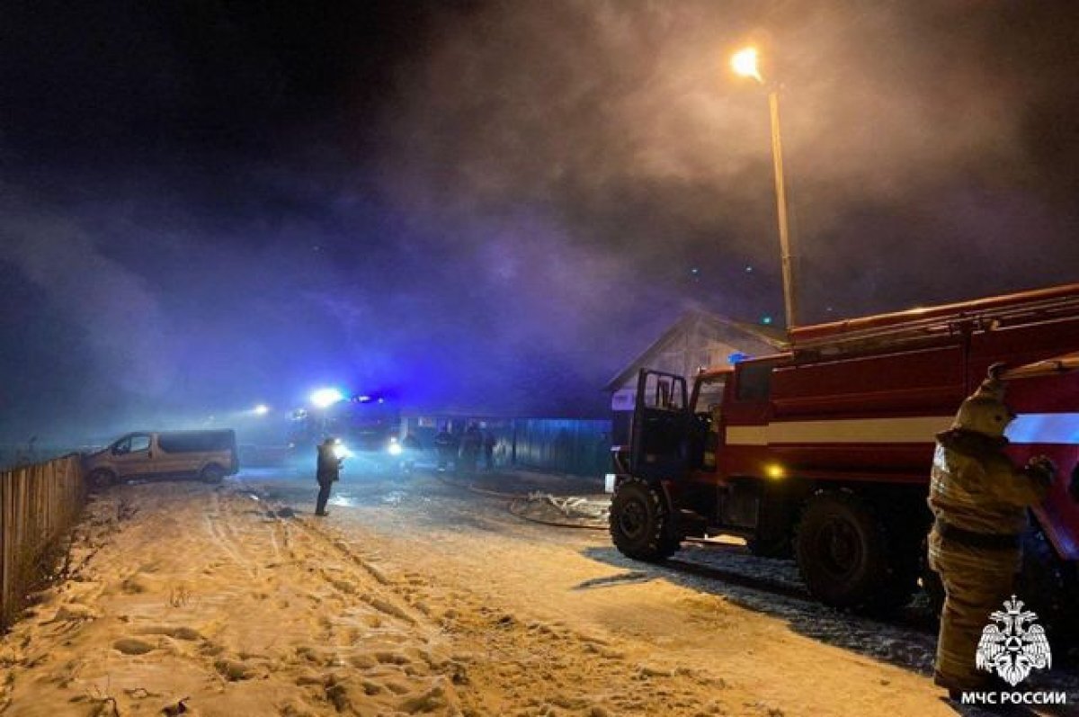    В ночном пожаре в Башкирии погибли 7 человек, из них 5 детей
