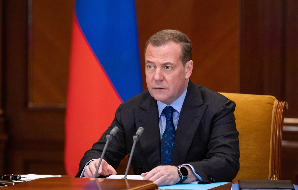    Заместитель председателя Совета безопасности РФ Дмитрий Медведев  Екатерина Штукина/POOL/ТАСС