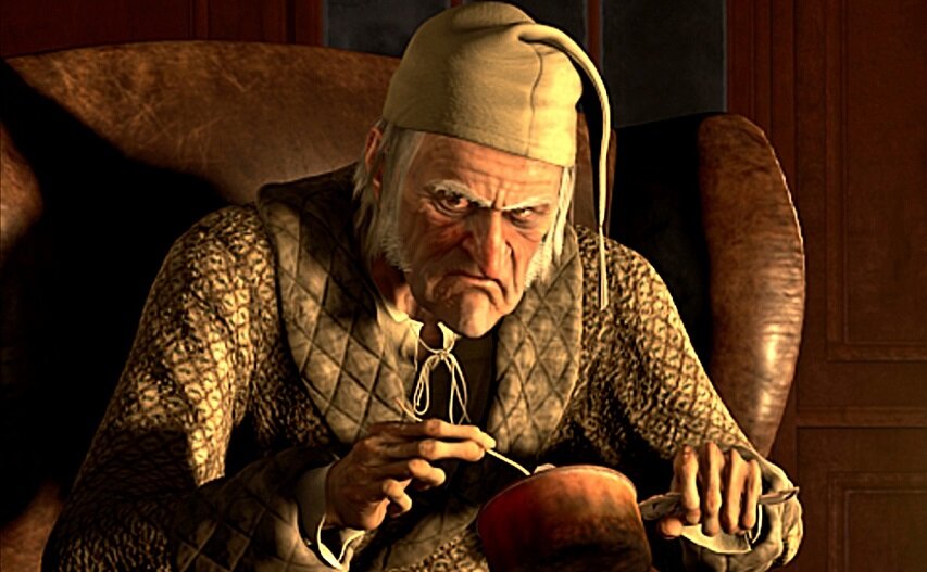 Скрудж - типичный сварливый представитель вневозрастных стариканов.