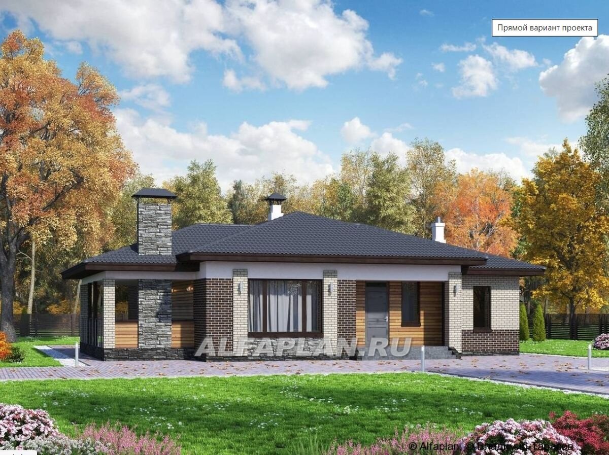 Проект одноэтажного дома "Юкон" 646А, прямой вариант планировки дома
©Владимир Тарасов