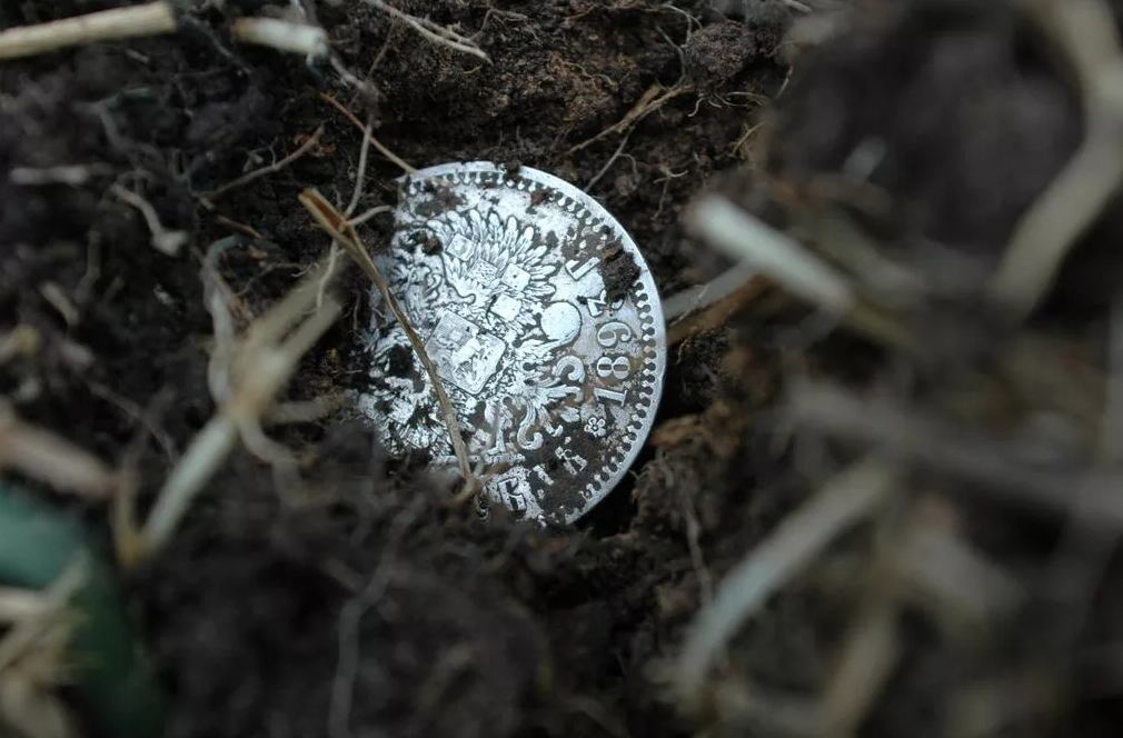 Монеты найденные в лесу. Серебряная монета в земле. Серебряные монеты из земли. Монеты найденные в земле. Монетка на земле.