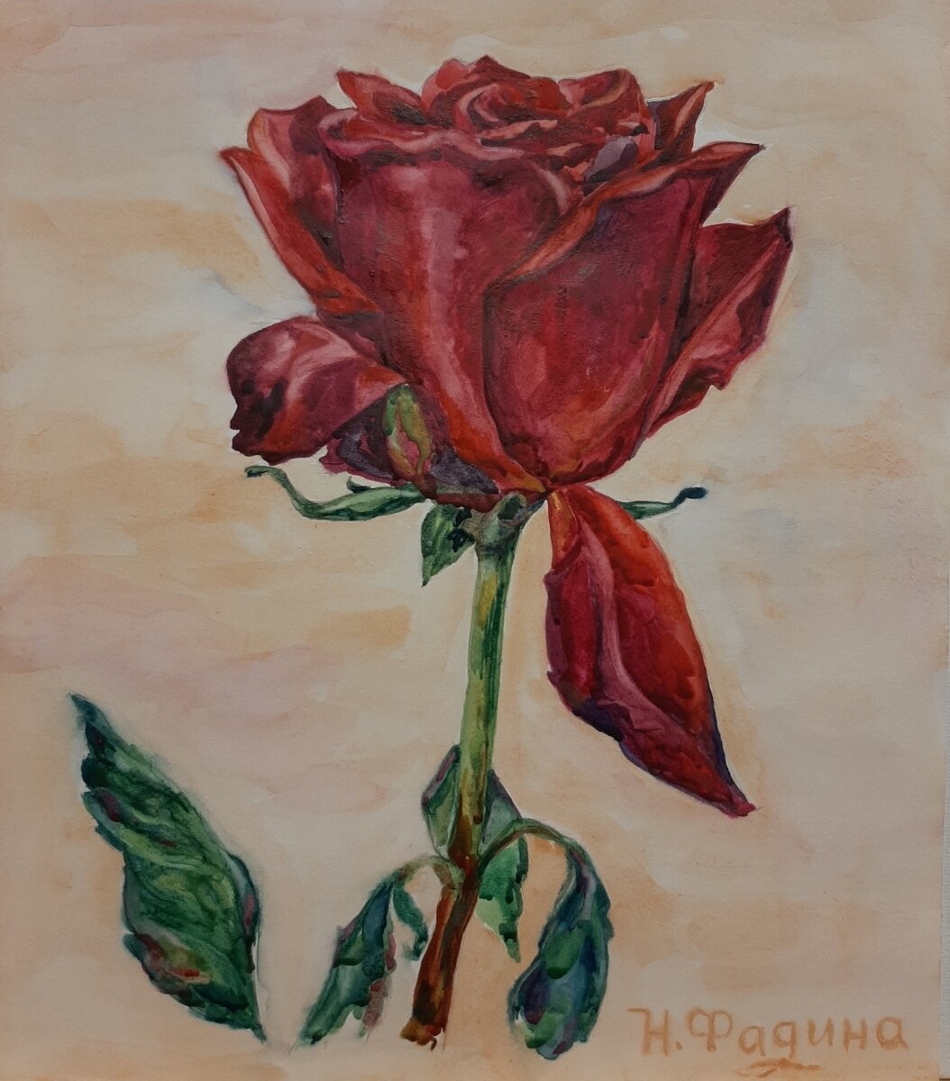 Первый набросок акварелью спустя 25 лет, которые не рисовала. 