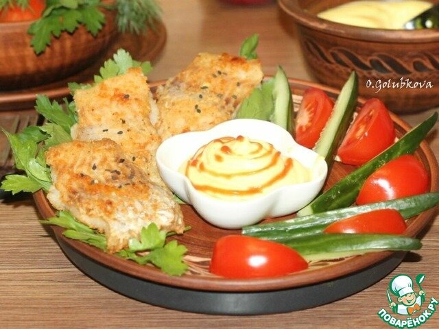     Жареная рыба с соусом айоли