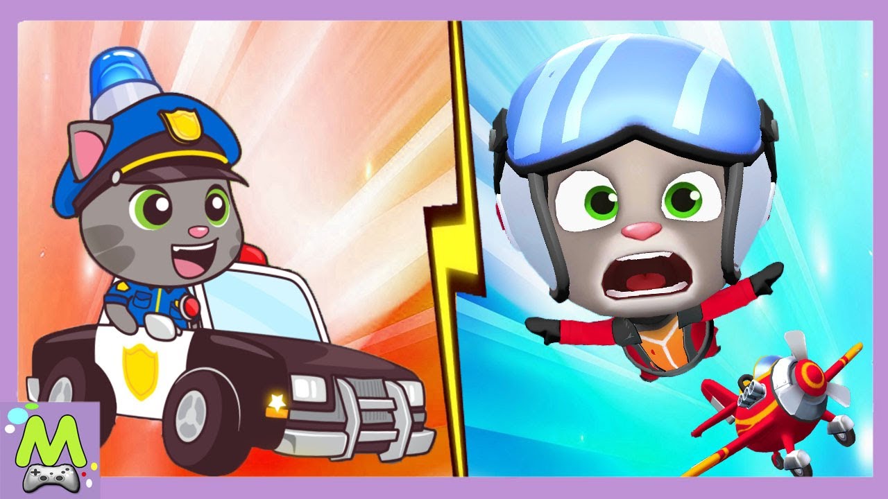 Talking Tom Candy Run vs Talking Tom Sky Run.Полицейский Том против  Тома-Пилота.Какая Игра Круче | Матвейкин Канал | Дзен