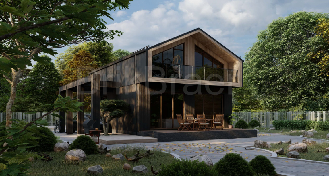 Готовый проект двухэтажного дома в Ростове-на-Дону общей площадью 220 кв.м.