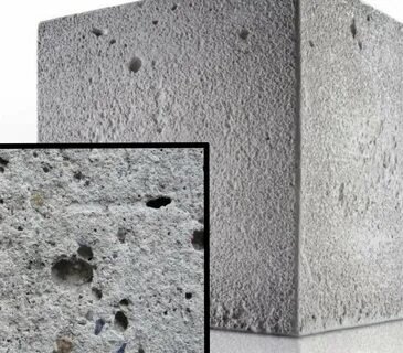 Поры в теле бетона