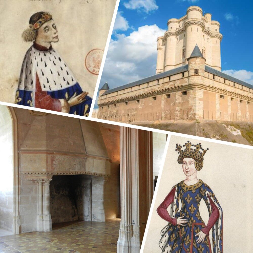 Родители Жанны. Венсенский замок - современное состояния (внизу - личные королевские покои).