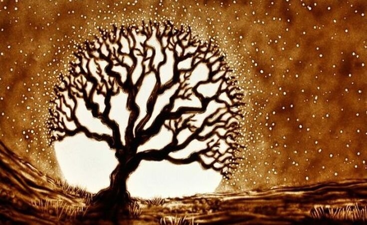 Пример рисунка на песке.