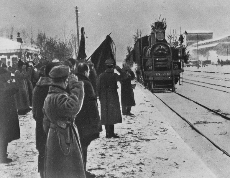 Москва, 23 января 1924 г. Траурный поезд с телом В.И. Ленина