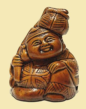 Это Ловец цикад. Он символизирует прозорливость и проходимость