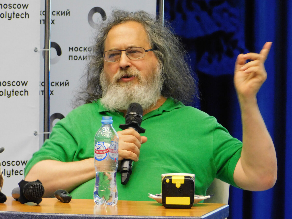 Ричард Столлман в Москве, 2019 год @ wikimedia.org