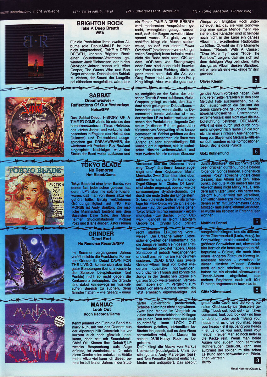 Страница журнала Metal Hammer
