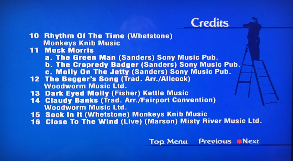 Fairport Convention "Close To The Wind" DVD-Audio - Album credits 2