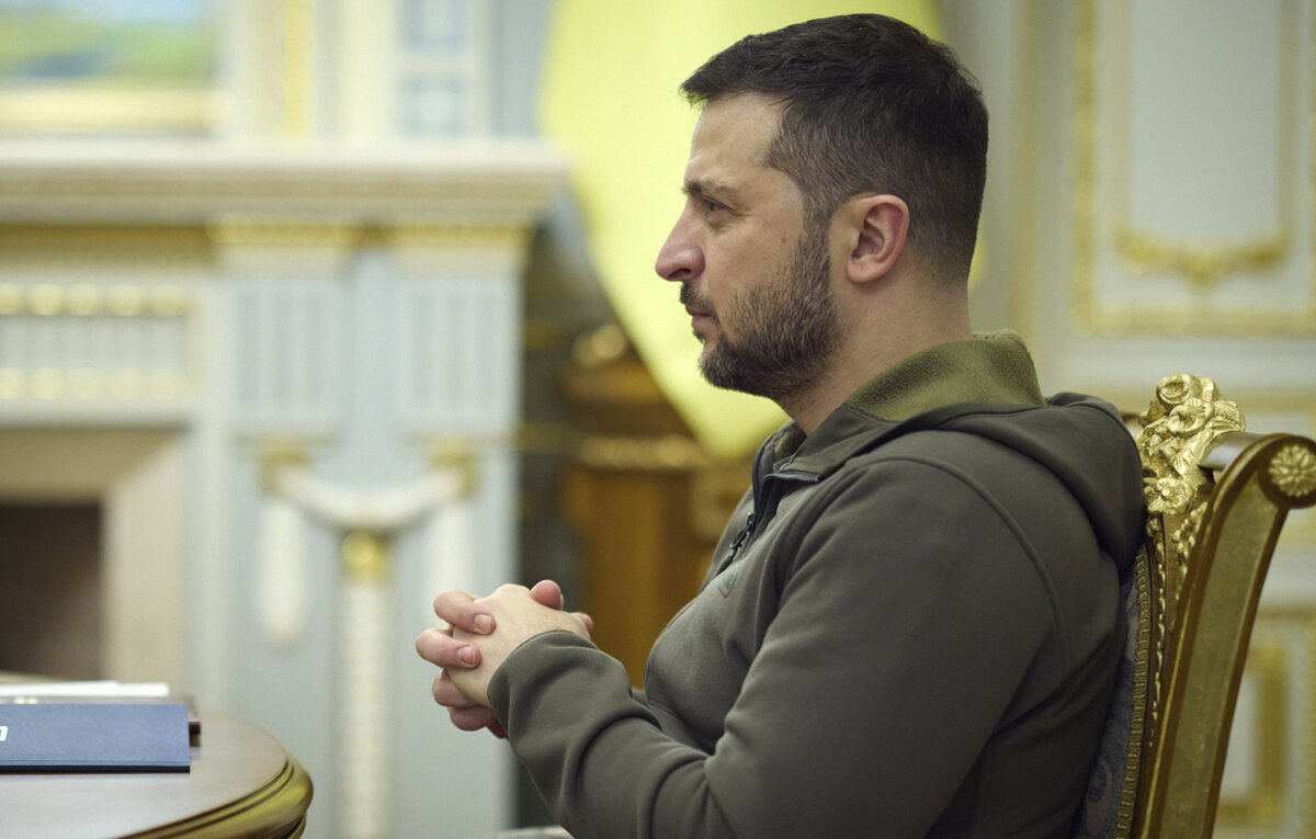    Президент Украины Владимир Зеленский   Ukrainian Presidential Press Office via AP
