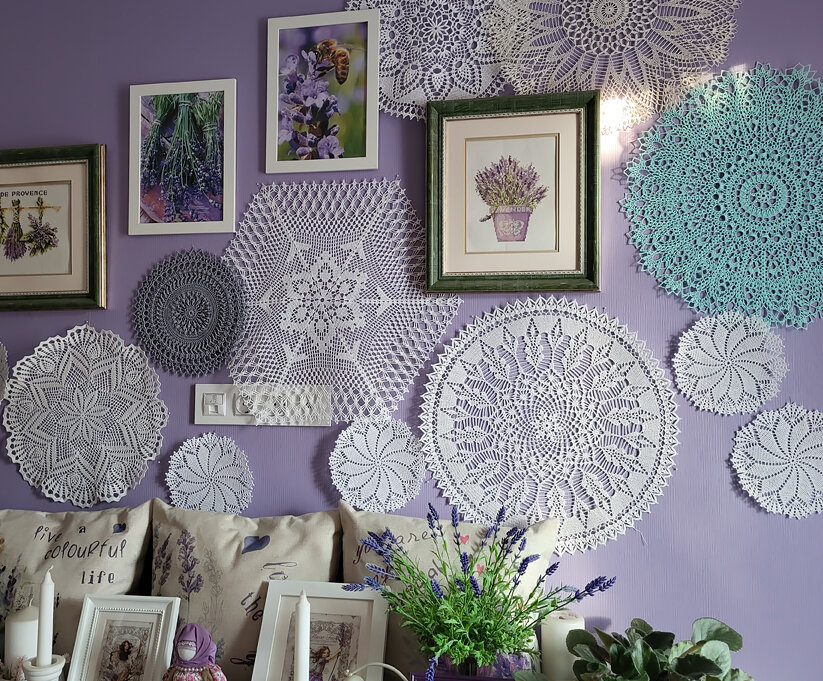 Мои салфетки на стене.